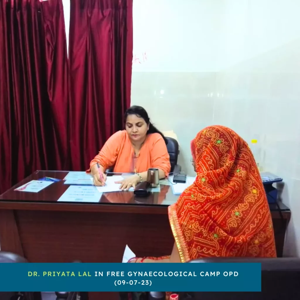 dr. priyata lal in free gynaecological camp OPD (09-07-23)